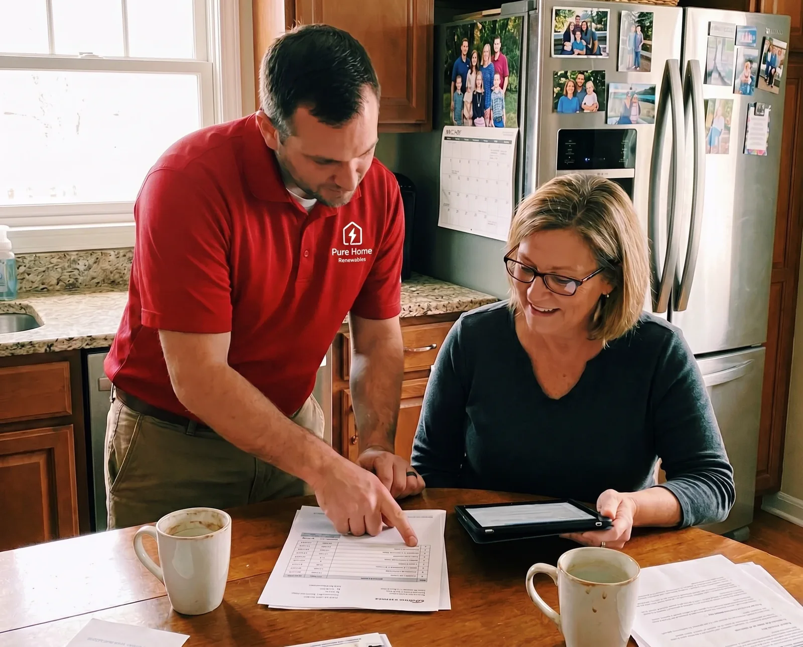 Reviewing a battery storage proposal with a homeowner